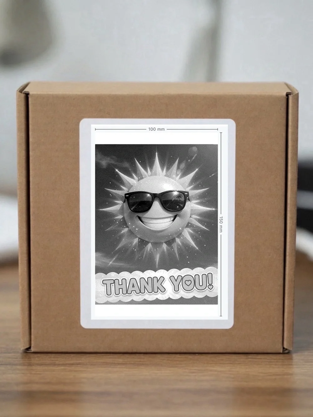 Sunny Sunshine Thank You Stickers  4”x6”-100ct.